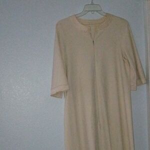 Cream Long Sleeve Dress